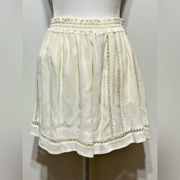 Scotch & Soda Paradise Cove Ivory Eyelet Ruffle Skirt - Picture 1 of 7